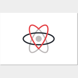 React.js Heart Logo Posters and Art